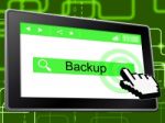 Backup Online Shows World Wide Web And Archives Stock Photo