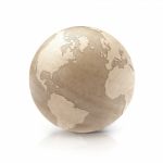 Wood Globe 3d Illustration North And South America Map Stock Photo