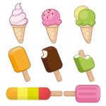 Collection Of Ice Cream Stock Photo