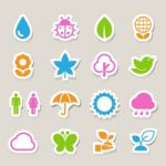 Eco Icons Set Stock Photo