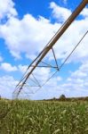 Irrigation System For Agriculture Stock Photo