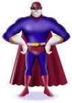 Super Hero Standing Retro Stock Photo