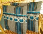 Vintage Pillowcase Handwoven Stock Photo