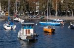 View Of Lecco On The Southern Shore Of Lake Como Stock Photo