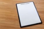 Black Clipboard Stock Photo