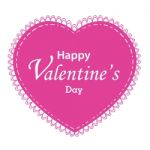 Valentine's Day And Pink Heart Isolated On White Background. Pink Heart On Valentine's Day Stock Photo