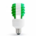 Flag Of Nigeria On Bulb Stock Photo