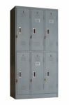 Old Grey Metal Locker Used In Gyms Or Pool Stock Photo