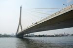 Rama Viii Bridge Over The Chao Praya River In Bangkok, Thailand Stock Photo