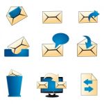 Mailing Icons Stock Photo