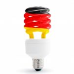 Germany Flag On Energy Saving bulb Stock Photo