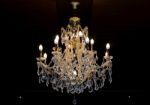 Beautiful Crystal Chandelier Stock Photo