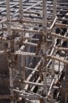 Building Of The Plant With Pattern Of Floor Stock Photo