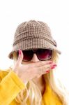 Fashion Lady Wearing Sunglasses Stock Photo