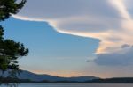 Unusual Cloud Formation Over Loch Garten Stock Photo