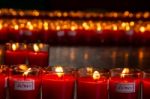 Allusions Red Candles Stock Photo