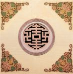 Wall Pattern Chinese Style In Joss House Stock Photo