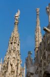 Milan, Italy/europe - Fbruary 23 : Detail Of The Skyline Of The Stock Photo