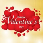 Valentine's Day And Red Heart On Colorful Background.  Valentine's Day Stock Photo