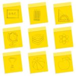 Study Sketch Icons Stock Photo