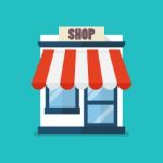 Shop Store Flat Icon Stock Photo