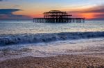 Brighton, East Sussex/uk - January 26 : View Of The Derelict Wes Stock Photo