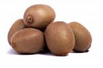 Kiwis On White Background Stock Photo