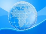 Background Globe Means Globally Globalise And Design Stock Photo