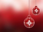 Xmas Balls Shows Blank Space And Celebration Stock Photo