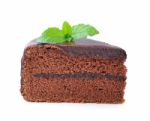 Piece Of Chocolate Cake Stock Photo