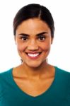 Smiling Latin Young Woman Portrait Stock Photo