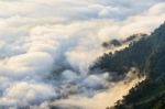 Valley Cloud And Fog Stock Photo