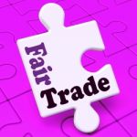 Fairtrade Puzzle Shows Fair Trade Product Or Products Stock Photo