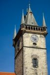 Old City Hall Tower In Prague Stock Photo