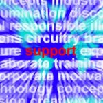 Support Word Over Map Stock Photo