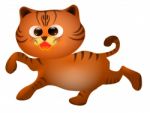 Cat Cartoon Character Stock Photo