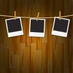 Photo Frames Indicates Empty Space And Border Stock Photo