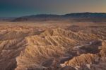 Badlands At Sunset Stock Photo