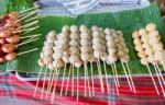 Thai Stick Meat Ball, Street Food Stock Photo