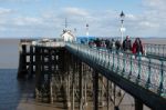 Cardiff Uk March 2014 - View Of Penarth Pier Stock Photo