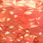 Orange Crystals Abstract Low Polygon Background Stock Photo