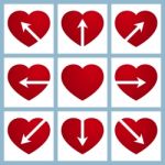 Heart With Arrow Design Stock Photo