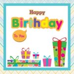 Happy Birthday With Colorful Gift On Colorful Background Stock Photo