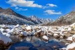 Seoraksan Mountains Is Covered By Snow In Winter, South Korea Stock Photo