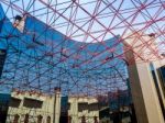 Ronda, Andalucia/spain - May 8 : The Glass And Steel Roof To Par Stock Photo