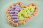 Vitamin C Tablets. Selective Focus Stock Photo