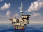 Oil Platform Stock Photo