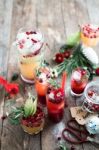 Christmas Treat Table Stock Photo