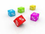 Percentage Dice Stock Photo