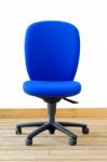 Modern Blue Office Chair Stock Photo